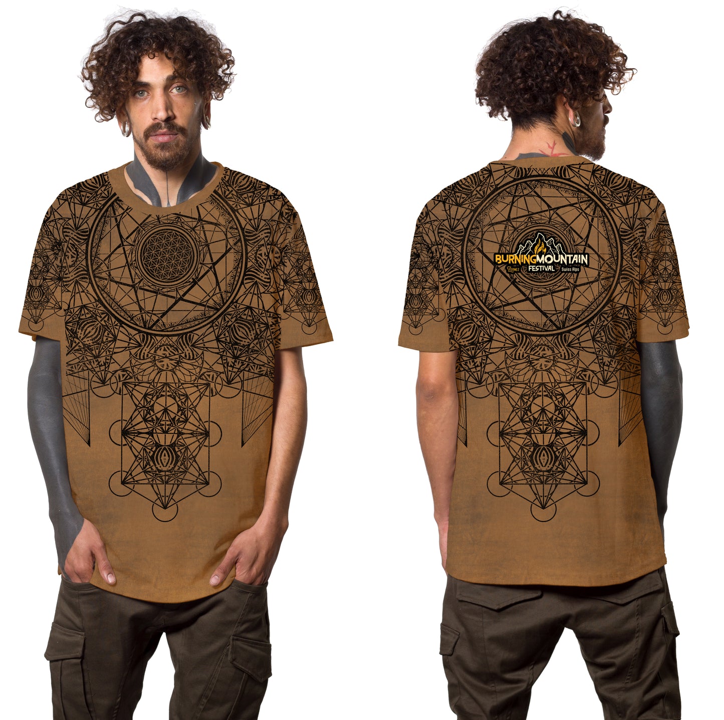 Burning Mountain Festival T-Shirt (Blauer Drache)