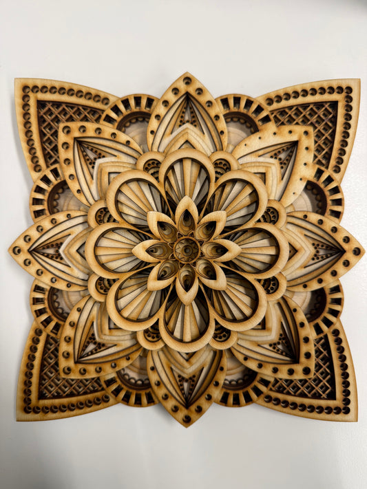 Wooden Ornament: Mandala